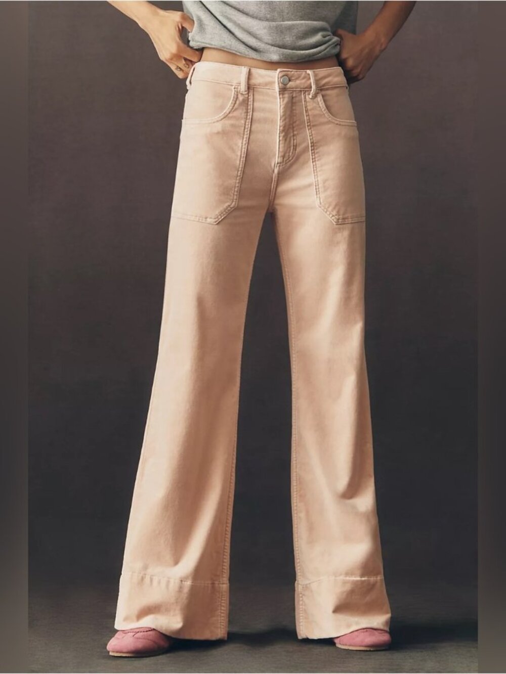 NWT Size 31 - Pilcro Rylan Velvet High-Rise Flare Jeans (NWT US$ 158)